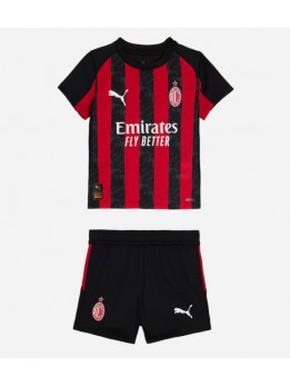 AC Milan Replika Hemmakläder Barn 2025-26 Kortärmad (+ byxor)